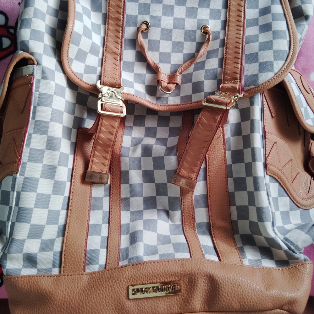 Spray Ground Checkered Backpack